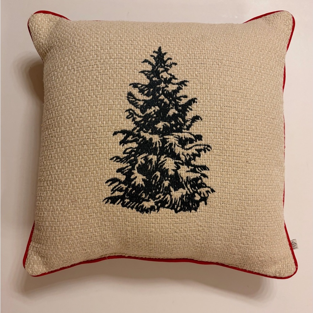 Hearth & Hand Magnolia Christmas Pine Tree Pillow Square Decorative Accent